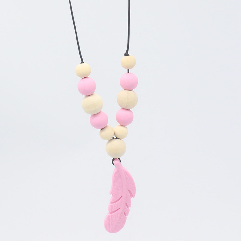 Baby Products You Need - 2Pcs Silicone Teething Necklace Chewable Pendant