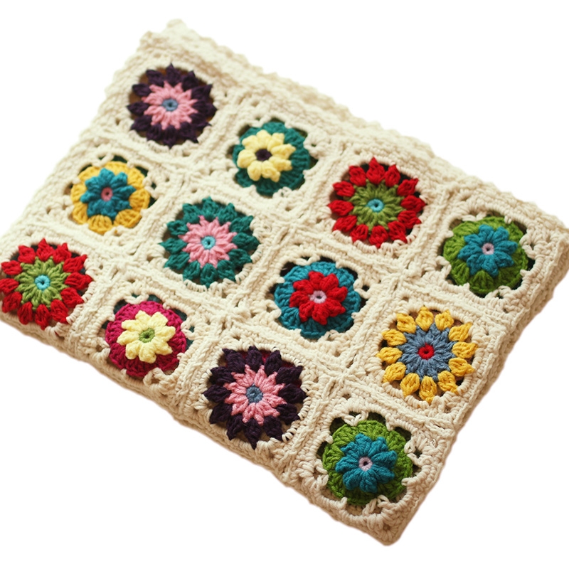 Baby Products Organic - DIY Crochet Baby Blanket Cushion Colourful