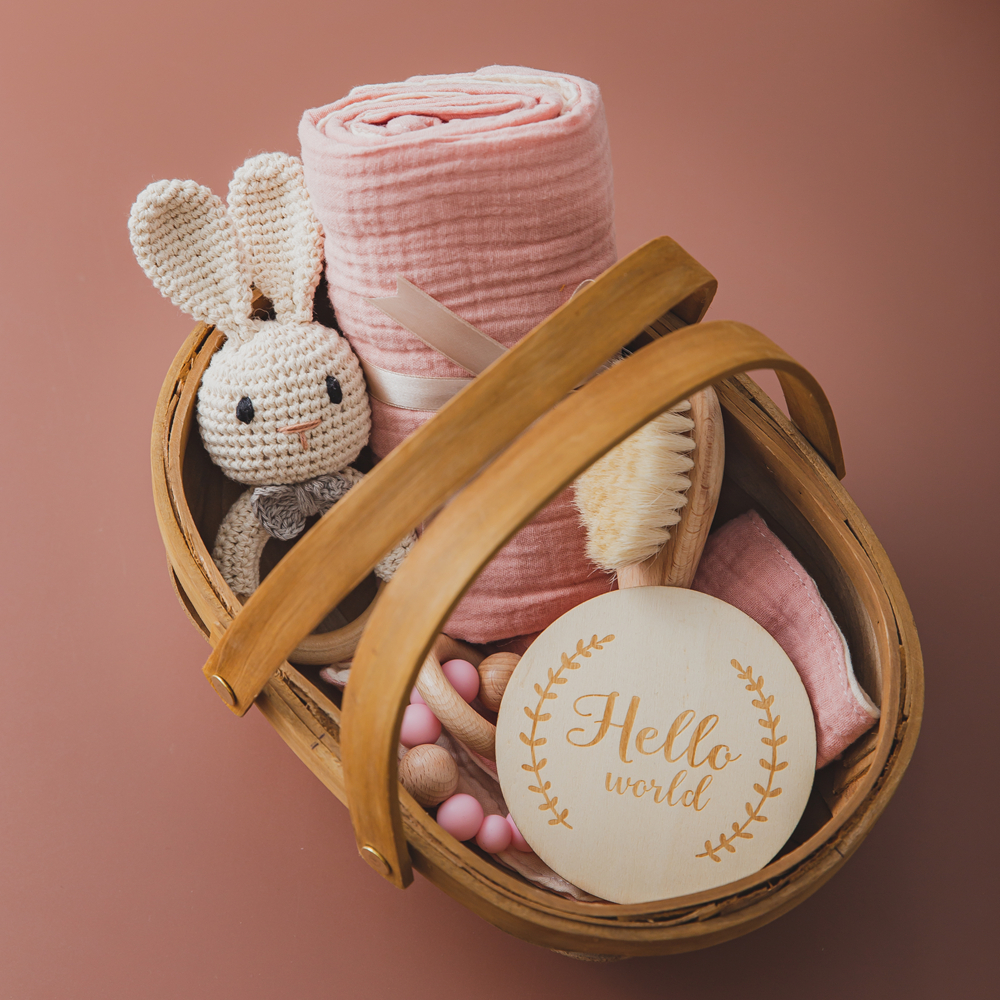 Baby Rattle Toy Set - 1SetNewborn Towel Bath Toy Double Cotton