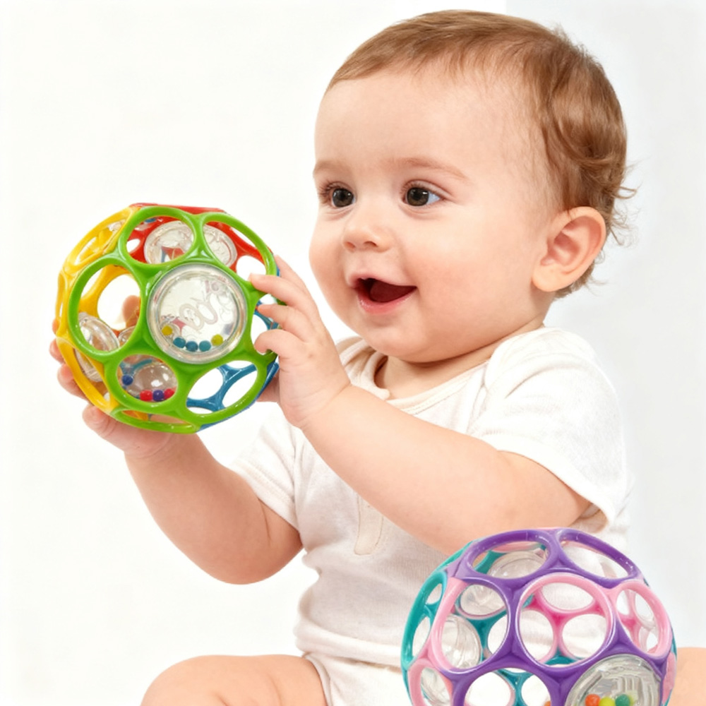 Baby Rattle Toy Set - Soft Baby Grasping Ball Rattles with