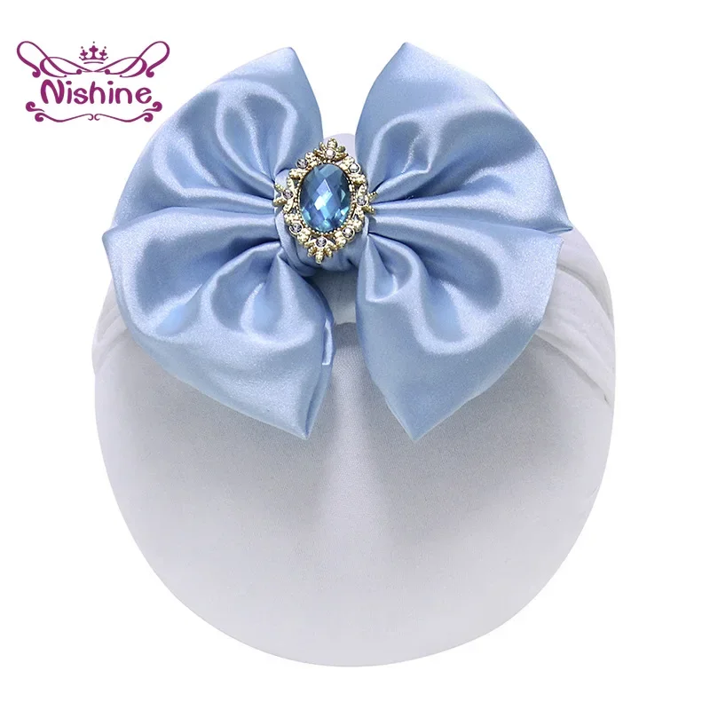 1PCS Solid Color Satin Bowknot - Baby Products Organic reseña y precio