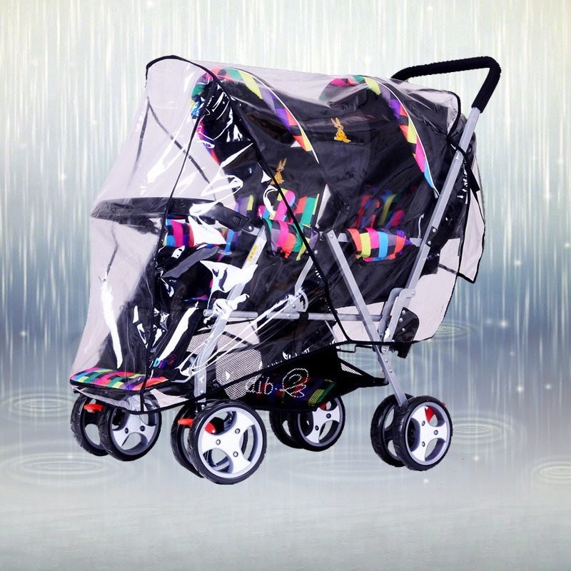 Double Seat Twin Stroller Rain - Stroller Rain Cover reseña y precio