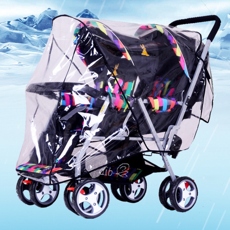 Double Seat Twin Stroller Rain - Stroller Rain Cover reseña y precio