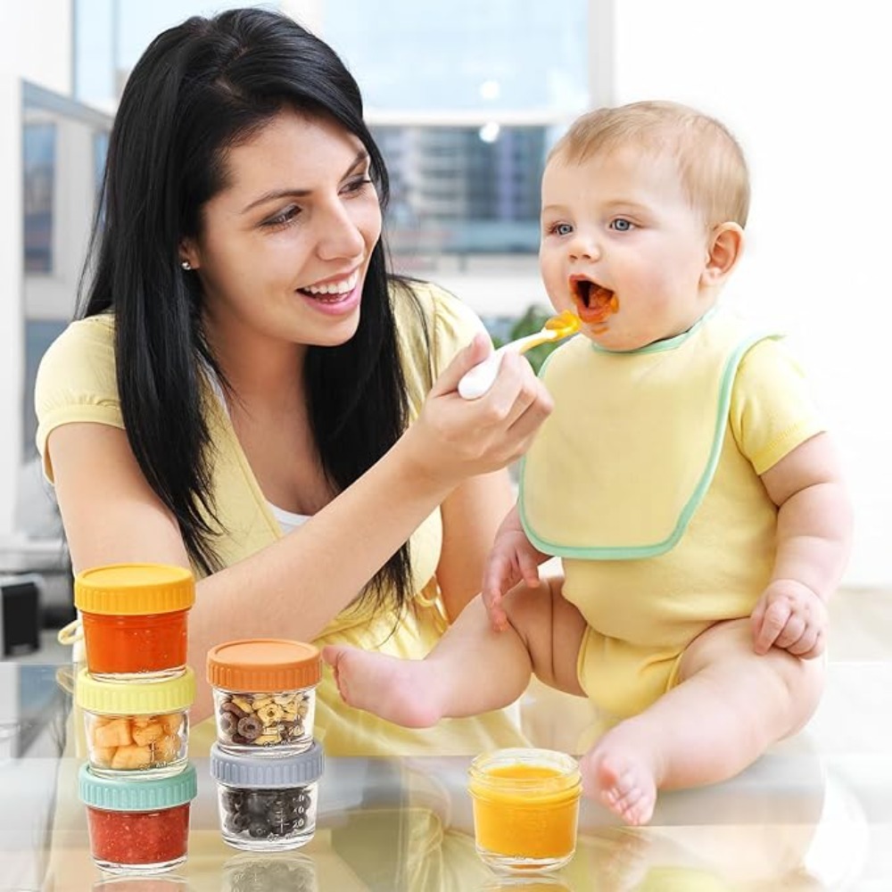 6pcs Mason Jar Glass Baby Food - Baby Food Storage Jar reseña y precio
