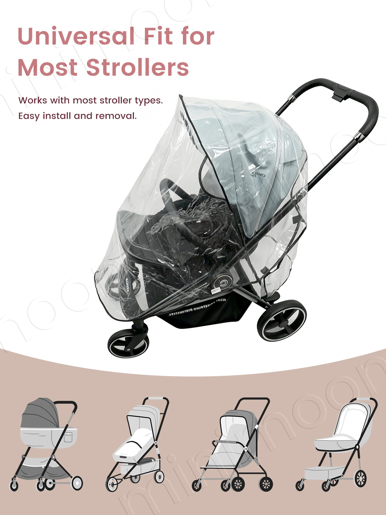 Universal Waterproof Stroller  - Stroller Rain Cover reseña y precio
