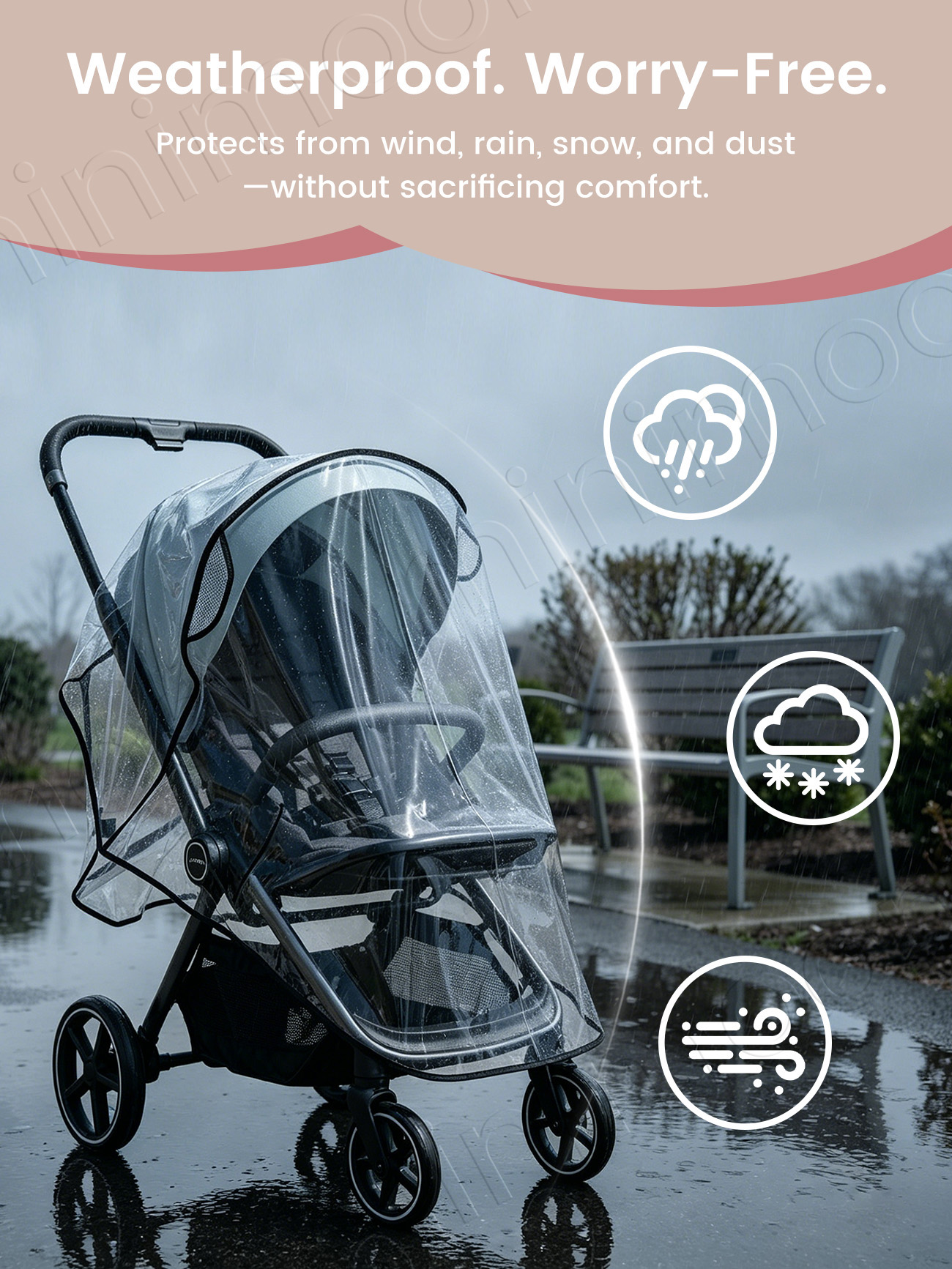 Universal Waterproof Stroller  - Stroller Rain Cover reseña y precio