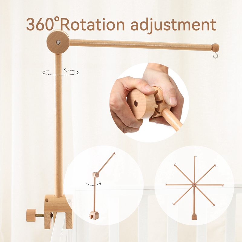 Baby Wooden Bed Bell Bracket M - Baby Rattle Toy Set reseña y precio
