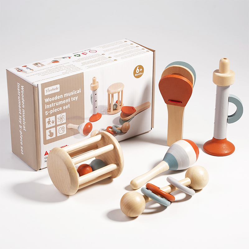 5Pcs Baby Musical Instruments  - Baby Rattle Toy Set reseña y precio