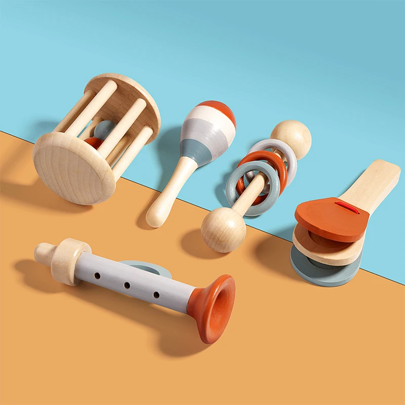 5Pcs Baby Musical Instruments  - Baby Rattle Toy Set reseña y precio