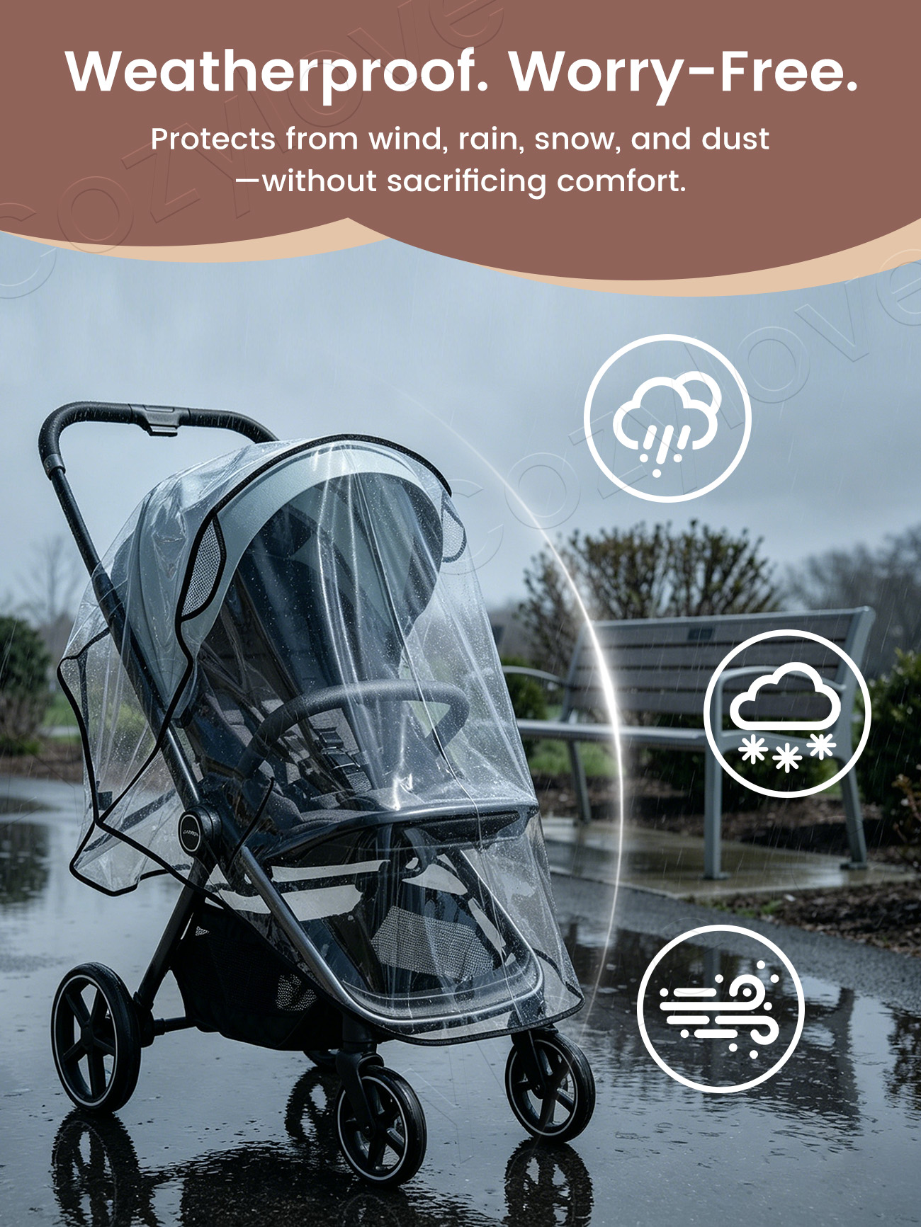 Universal Stroller Rain Cover  - Stroller Rain Cover reseña y precio