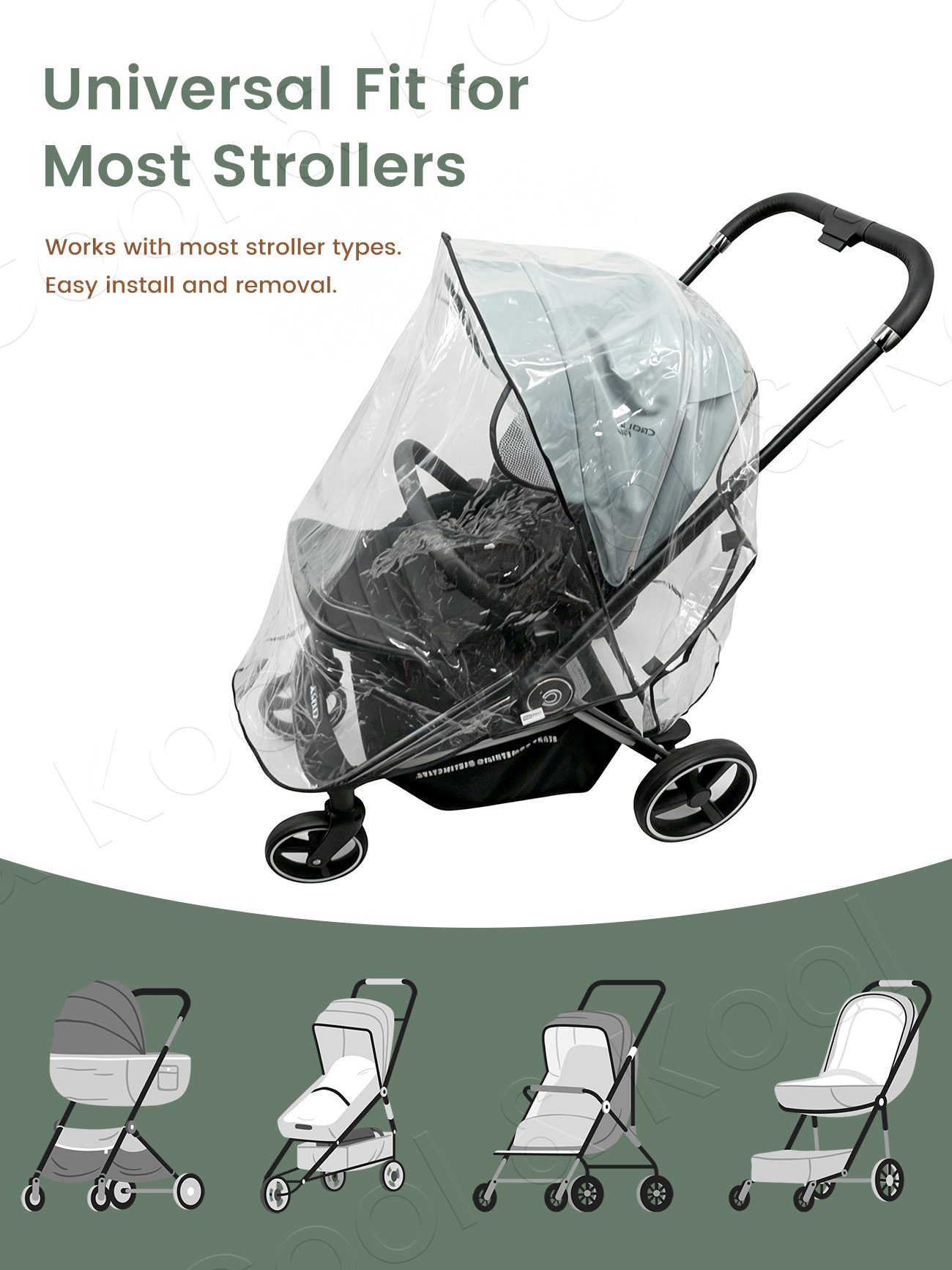 Universal Waterproof & Windpro - Stroller Rain Cover reseña y precio