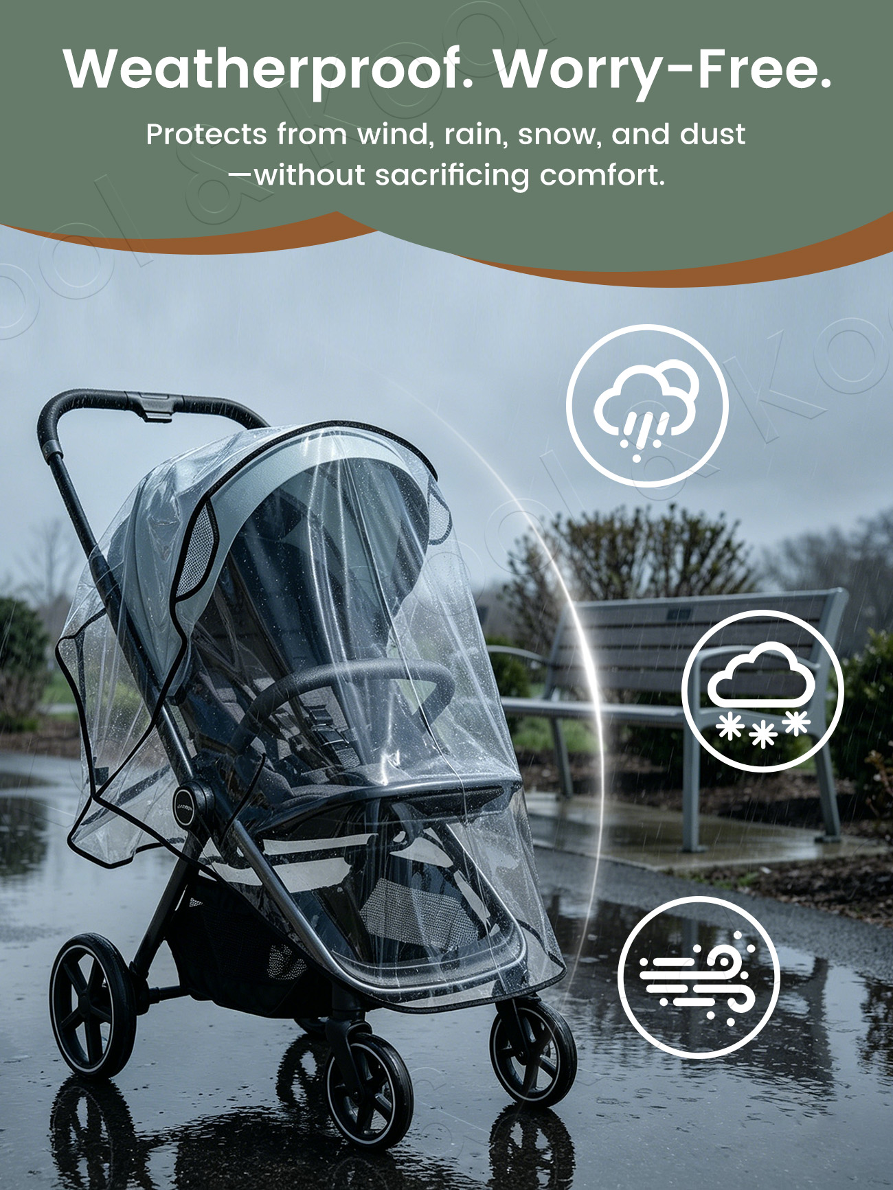 Universal Waterproof & Windpro - Stroller Rain Cover reseña y precio