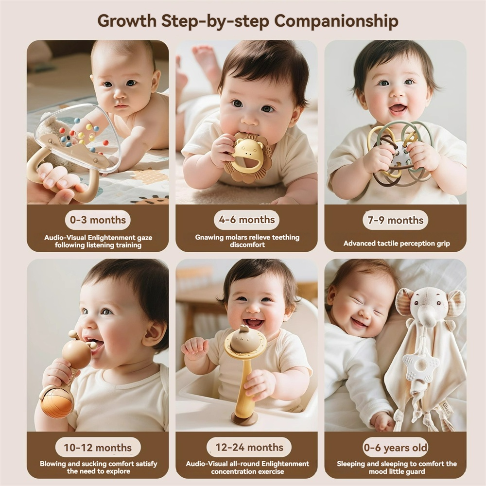 13PCS Baby Animal Rattle Set S - Baby Rattle Toy Set reseña y precio