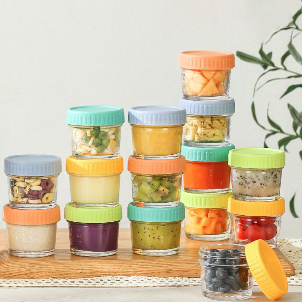 6pcs Glass Baby Food Jar Reusa - Baby Food Storage Jar reseña y precio