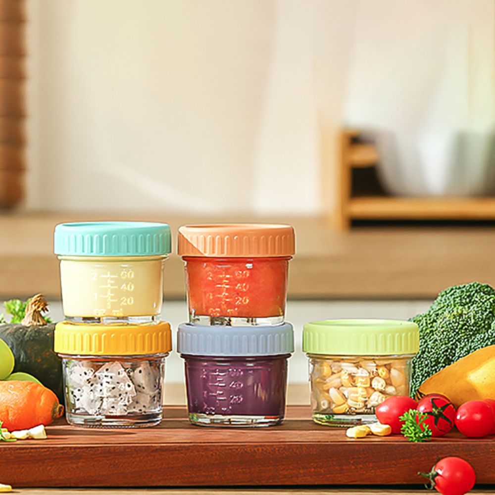 6pcs Glass Baby Food Jar Reusa - Baby Food Storage Jar reseña y precio