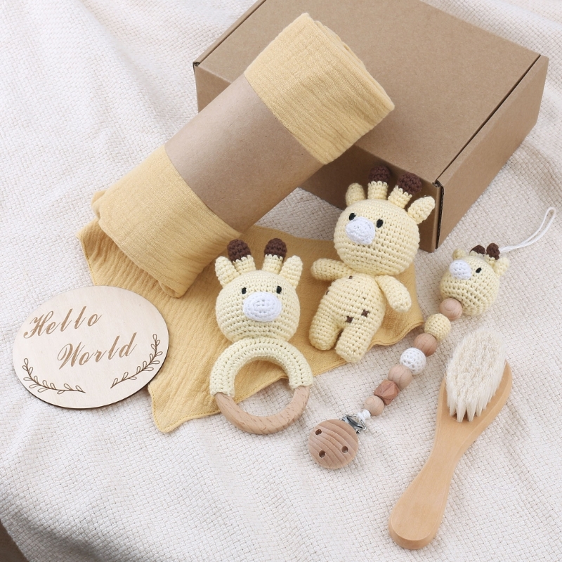 1 Set Baby Stuffed Animal Doll - Baby Rattle Toy Set reseña y precio
