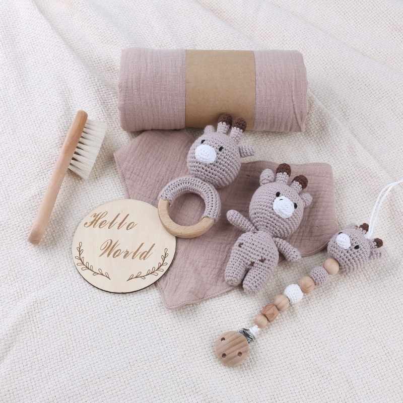 1 Set Baby Stuffed Animal Doll - Baby Rattle Toy Set reseña y precio