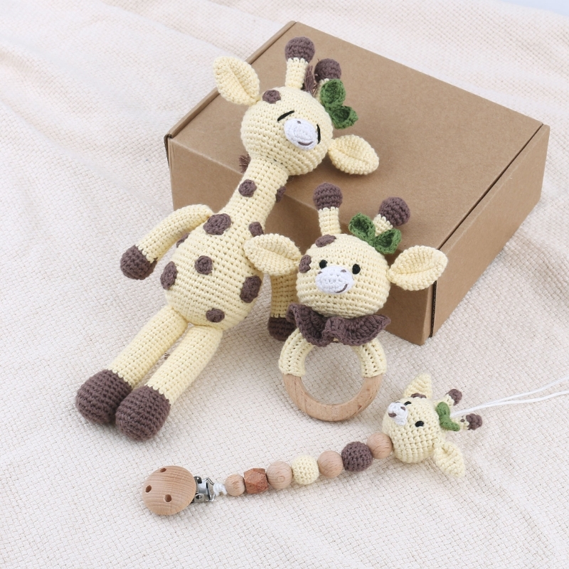1 Set Baby Stuffed Animal Doll - Baby Rattle Toy Set reseña y precio