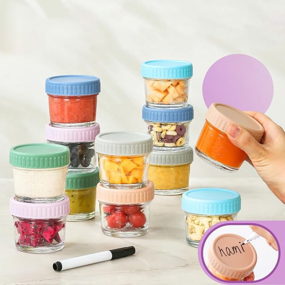 6pcs Mason Jar Glass Baby Food - Baby Food Storage Jar reseña y precio