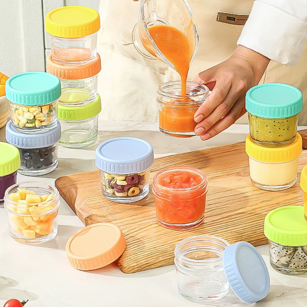 6pcs Mason Jar Glass Baby Food - Baby Food Storage Jar reseña y precio