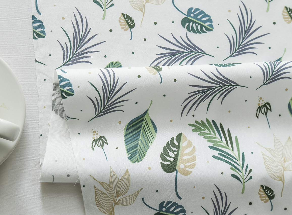 Leaf Printed 100% Cotton Fabri - Baby Products Organic reseña y precio