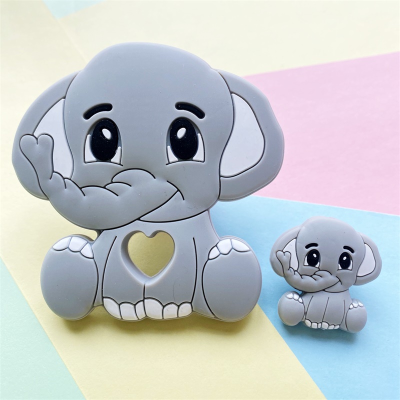 2pcs/Set Mini Silicone Elephan - Baby Rattle Toy Set reseña y precio