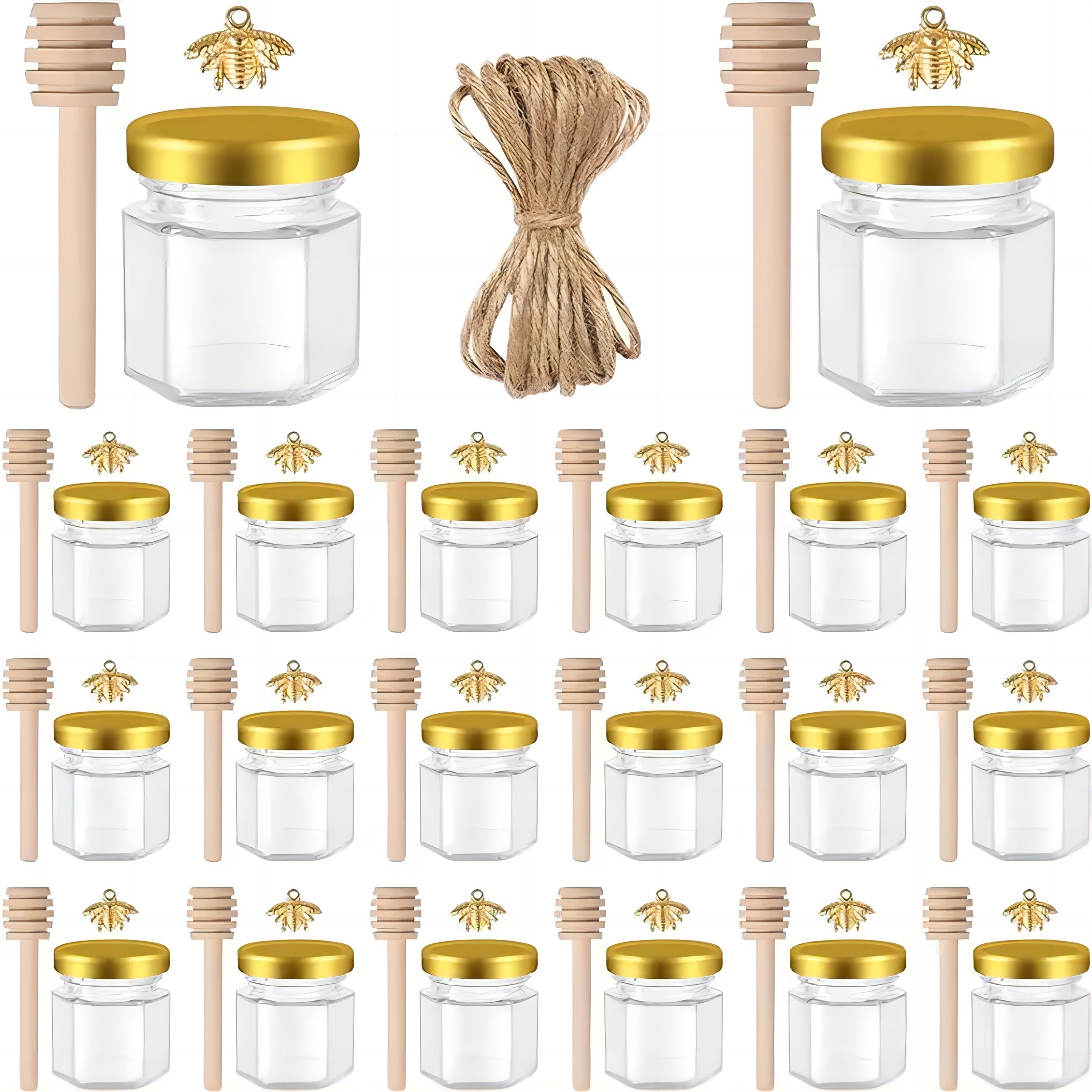 1.5 Oz Hexagon Mini Glass Hone - Baby Food Storage Jar reseña y precio