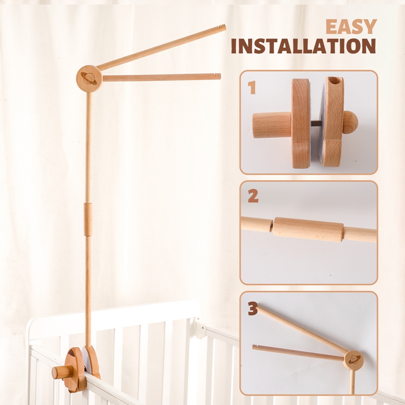 Baby Wooden Bed Bell Bracket M - Baby Rattle Toy Set reseña y precio