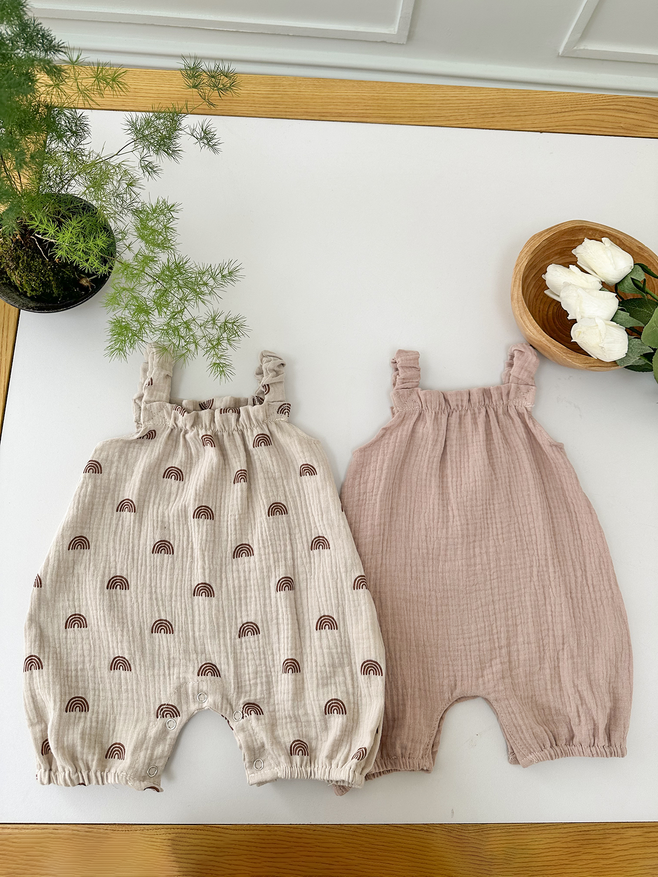 2pcs Baby Romper Suit Rainbow  - Baby Products Organic reseña y precio