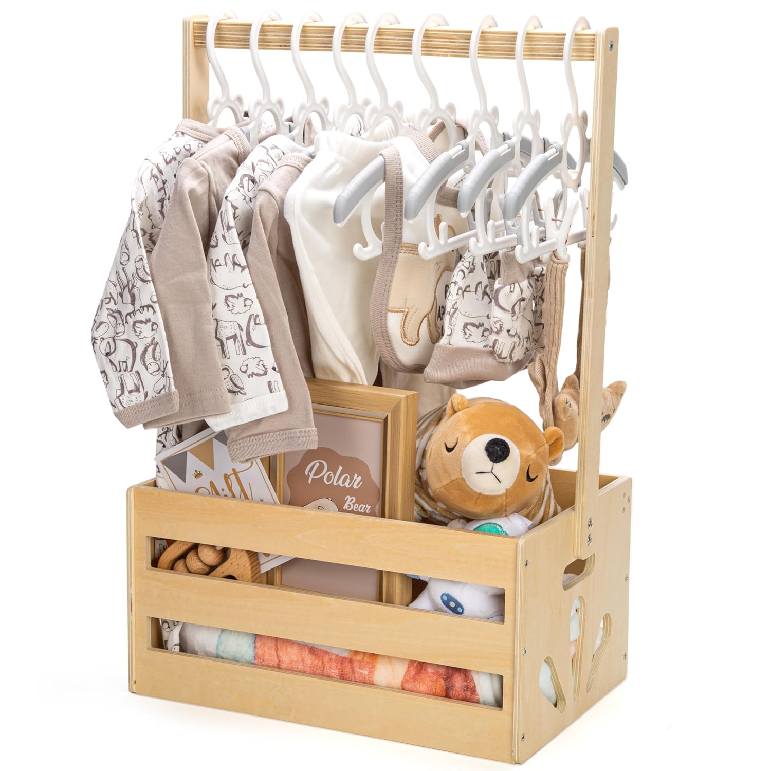 Wooden Baby Shower Crate Baske - Baby Products Gift Hamper reseña y precio