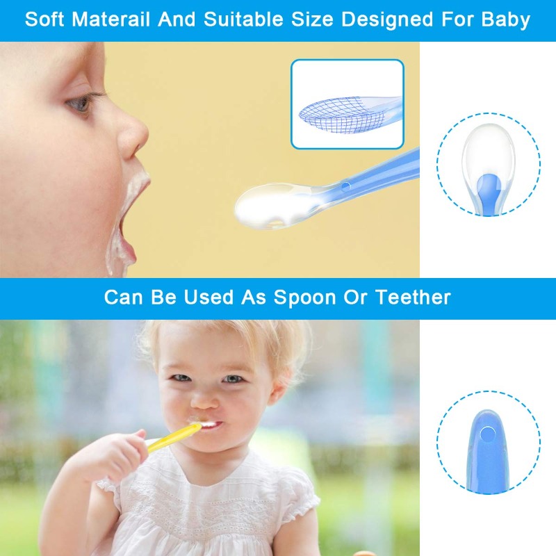 BPA Free Baby Silicone Spoons  - Baby Food Storage Jar reseña y precio