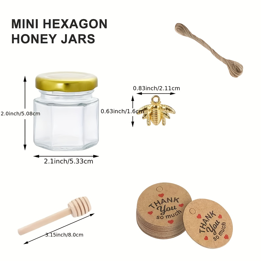 1.5oz, Hexagonal Mini Glass Ho - Baby Food Storage Jar reseña y precio