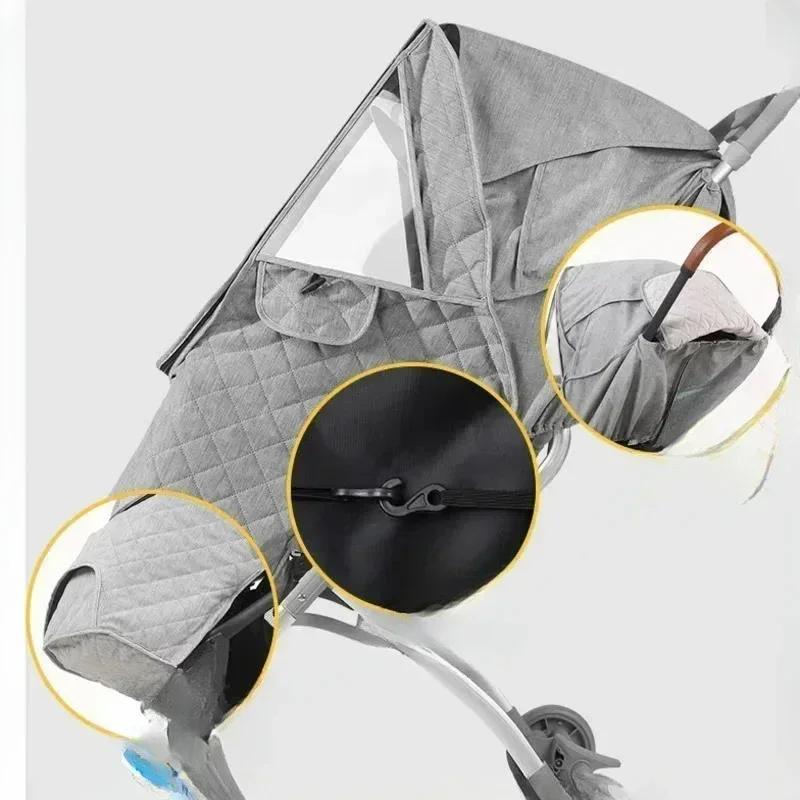 Thickened baby stroller rain c - Stroller Rain Cover reseña y precio