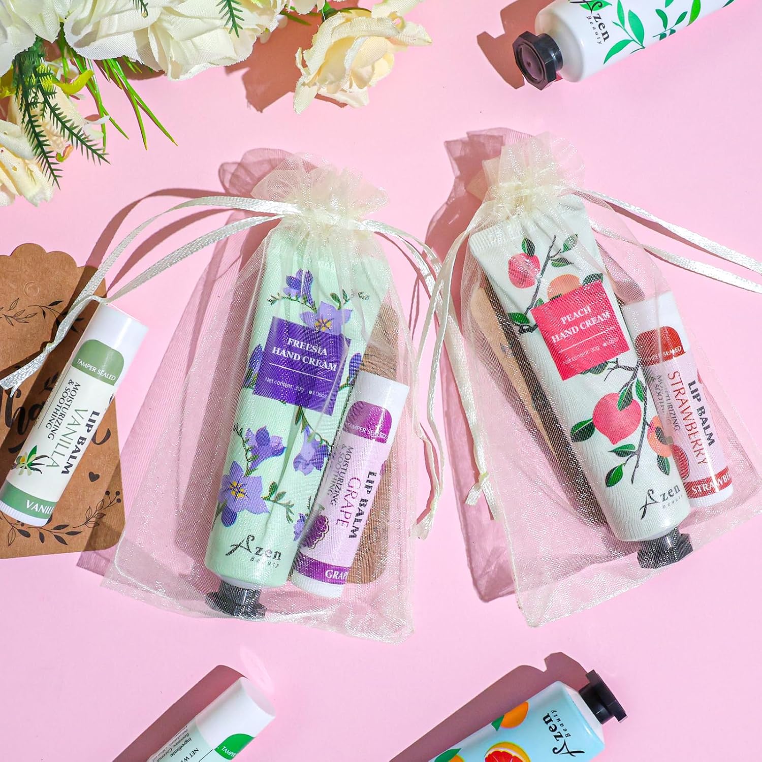 8 Sets Hand Cream and Lip Balm - Baby Products Gift Card reseña y precio