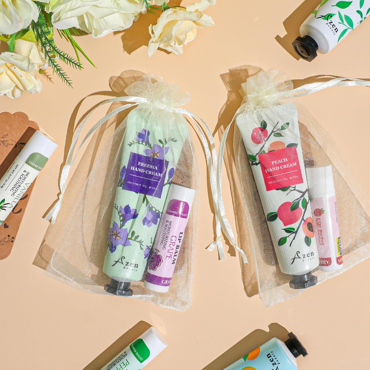 8 Sets Hand Cream and Lip Balm - Baby Products Gift Card reseña y precio